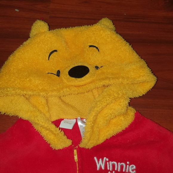 Disney Winnie the Pooh Adult Small/medium Hooded Zip Costume One Piece Pajamas - Picture 3 of 4